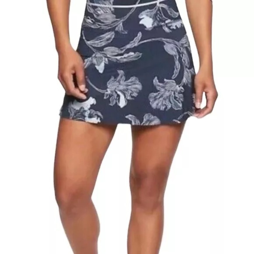 Athleta Sonic Floral Navy White Tennis/Golf Skort